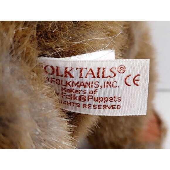 Folkmanis Folktails HAND PUPPET Dog Plush Brown Sitting Dog FULL BODY 16" Puppy - Picture 4 of 4